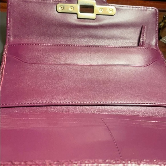 Ann Taylor purple leather wallet - Picture 3 of 4